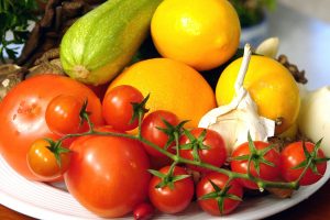 frutas y verduras saludables y de temporada